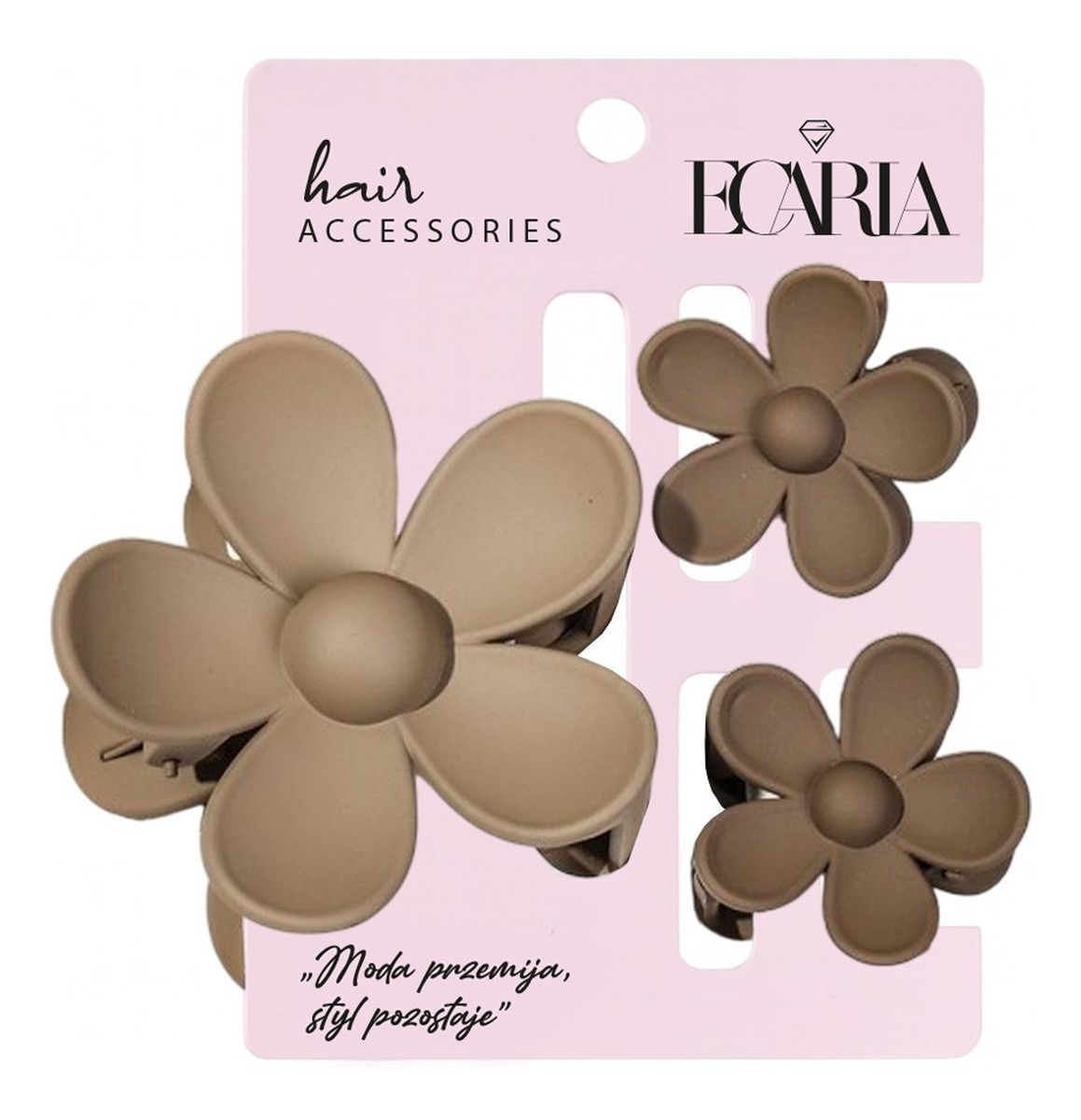 Zestaw spinki do włosów klamrowe 3w1 Kwiat XL + 2 szt. mini spinek SP435