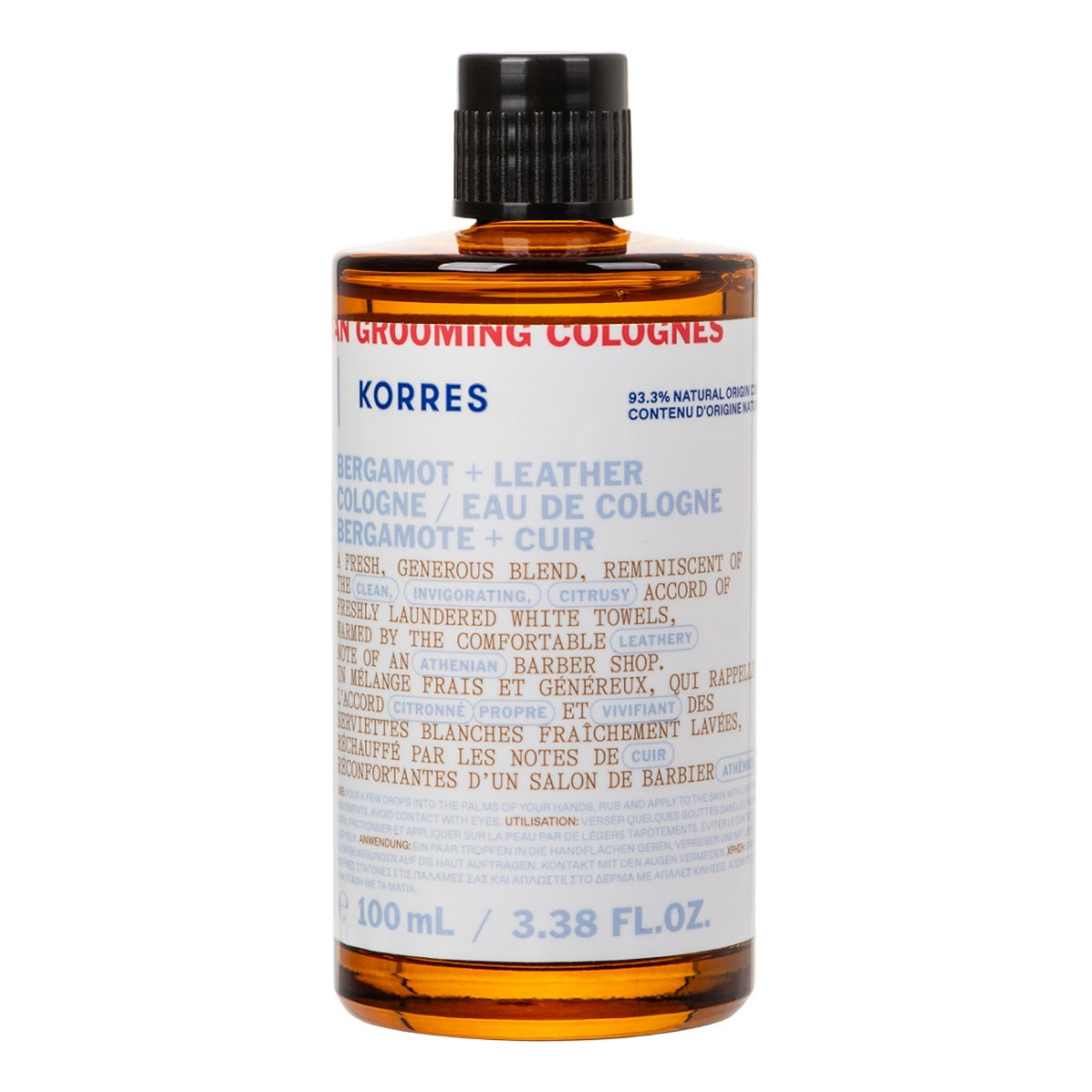 Korres Athenian Grooming Bergamot + Leather Woda kolońska 100ml