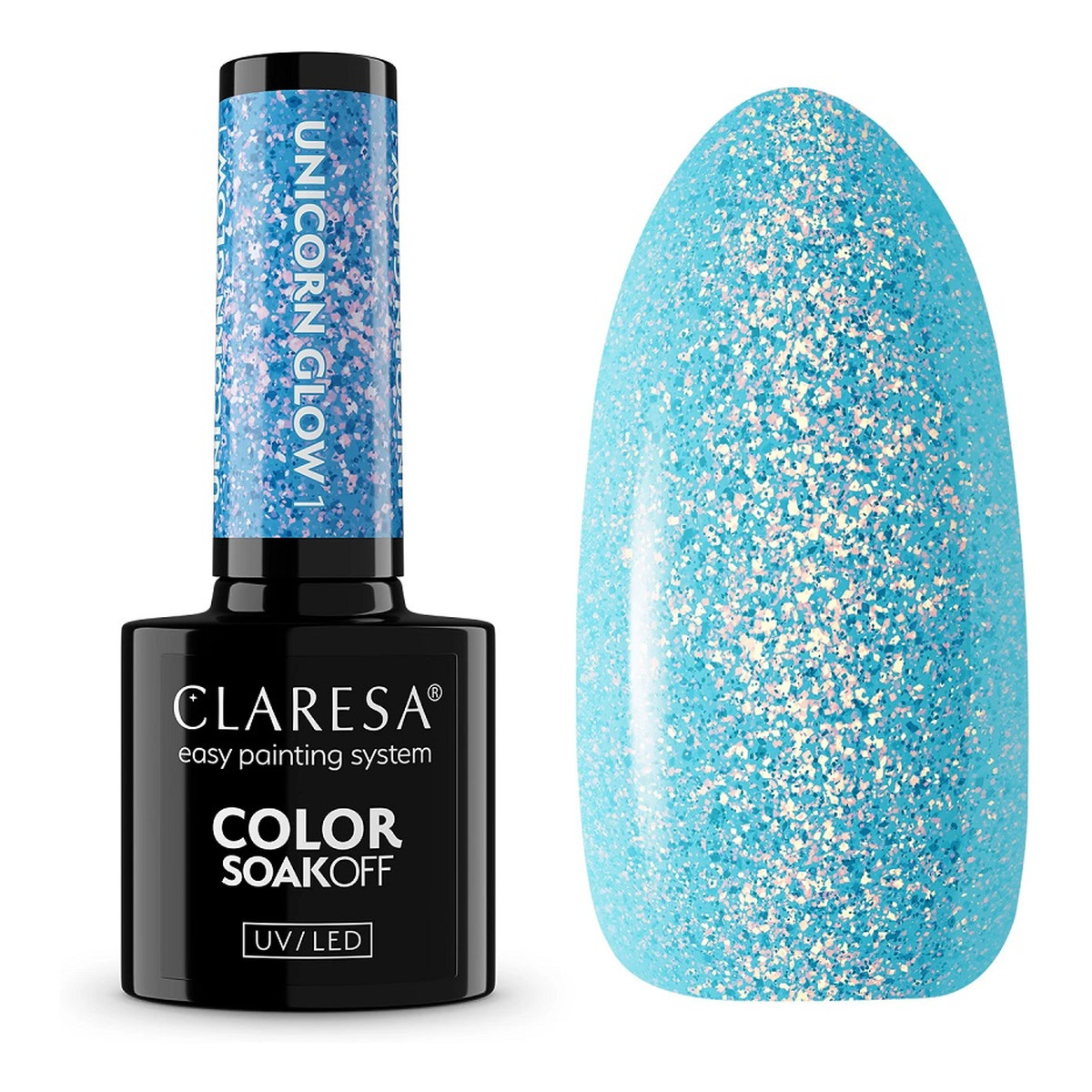 Claresa Unicorn Glow Color Soak Off UV/LED lakier hybrydowy 5g