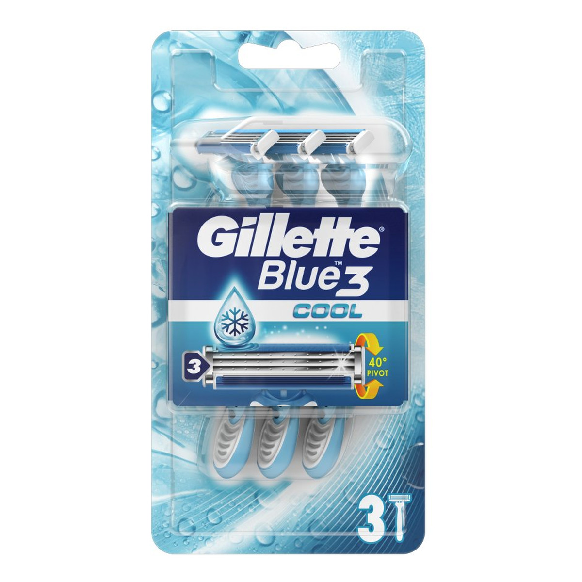 Gillette Blue 3 Cool jednorazowe maszynki do golenia dla mężczyzn 3szt