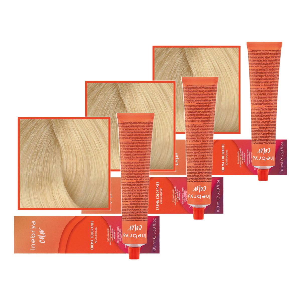 Inebrya Color Farba do włosów Blonde Platinum Light 10/1 3x100ml