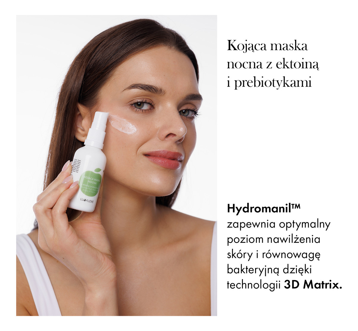 Kojąca maska nocna z ektoiną i prebiotykami