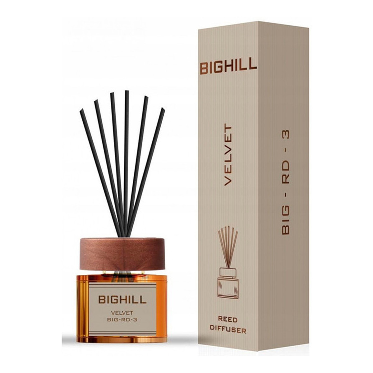 Bighill Ekskluzywny dyfuzor zapachowy z patyczkami Kirke + Velvet 2x120ml