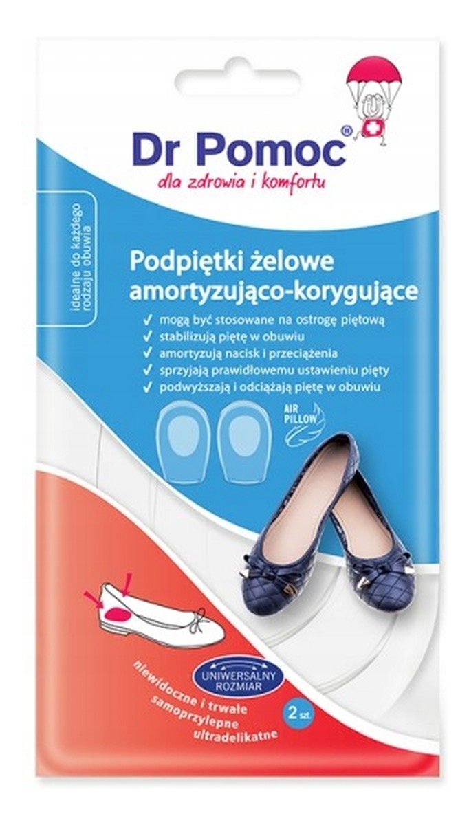 Podpiętki żelowe Amortyzująco-korygujące 2szt
