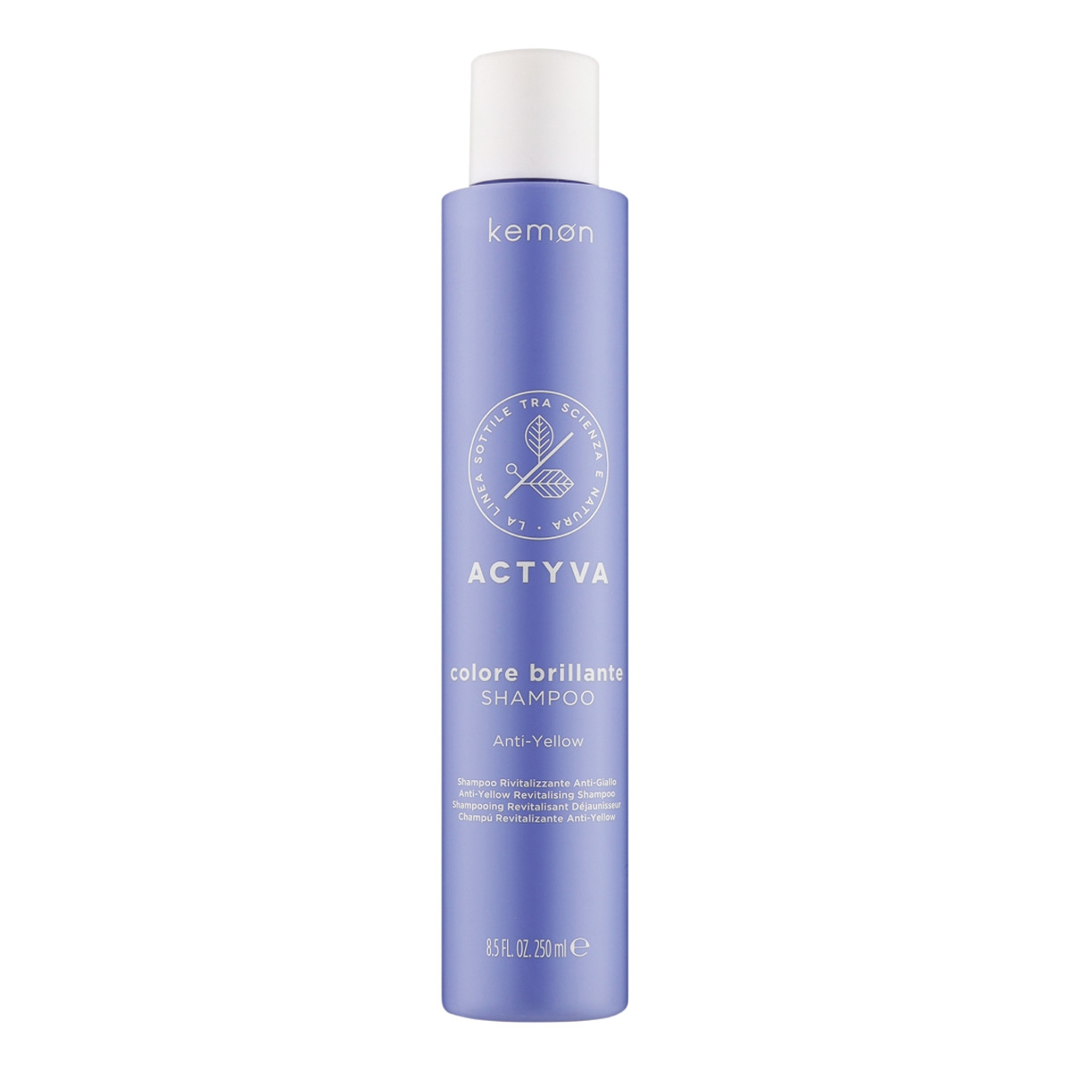 Kemon Actyva Colore Brillante Anti-Yellow Szampon neutralizujący żółte tony 250ml
