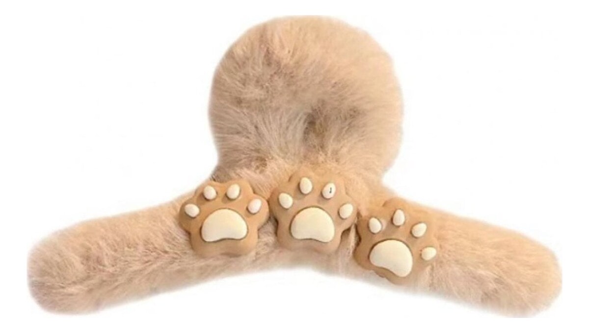 Spinka klamra do włosów XL puchata