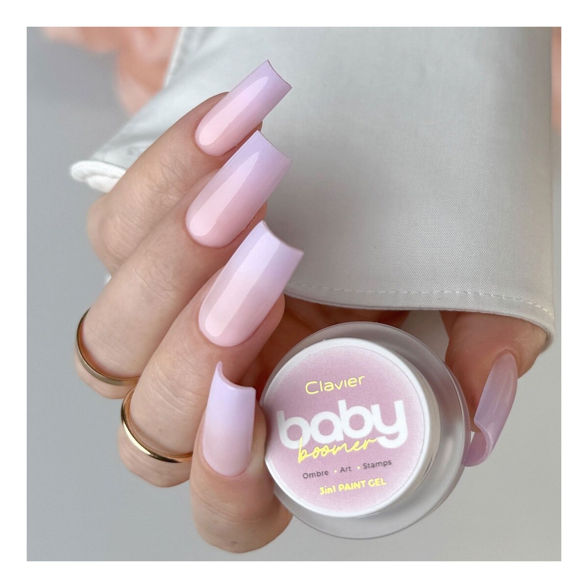 Clavier Baby Boomer Ombre żel do paznokci 3w1 3g