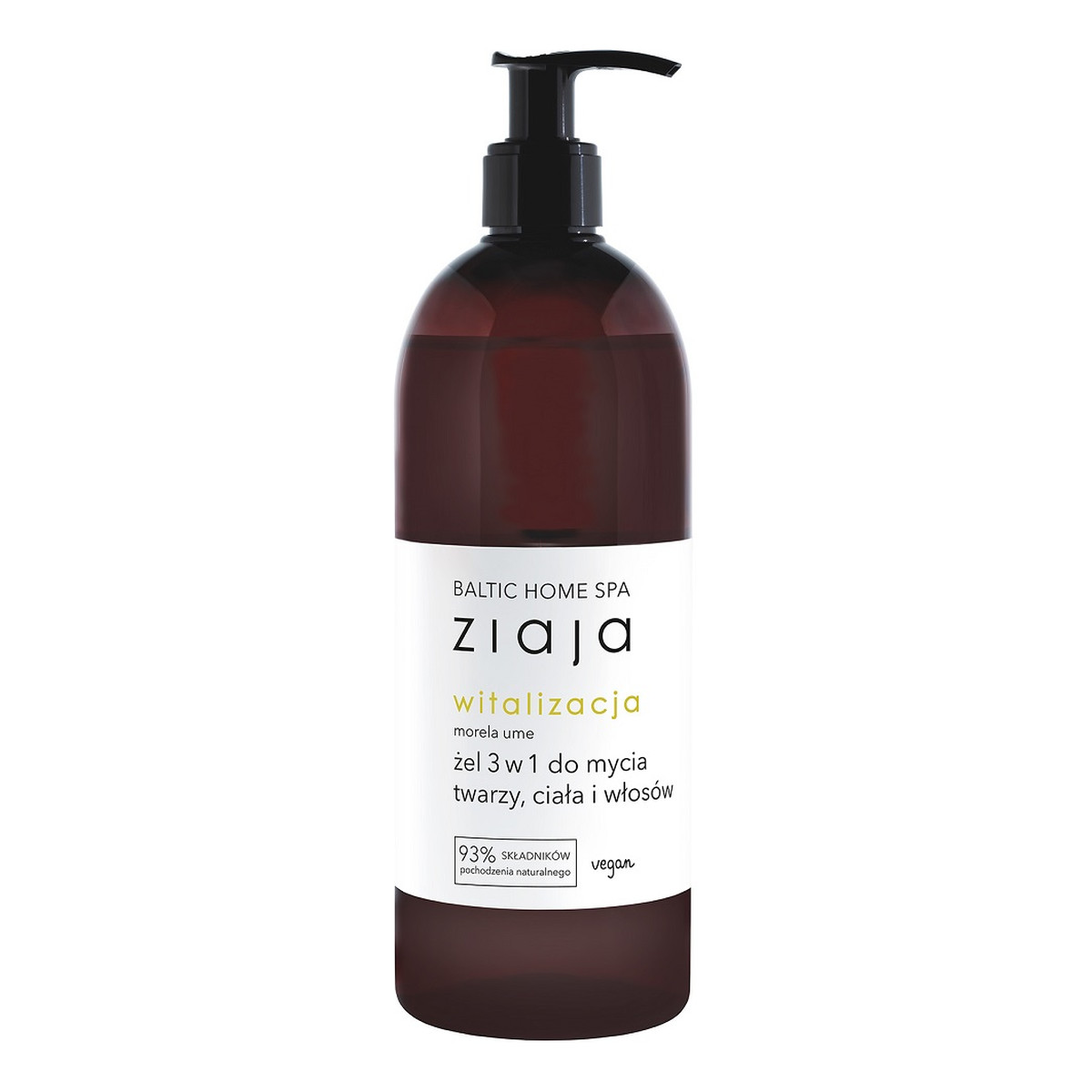 Ziaja Baltic Home Spa Witalizacja Żel 3w1 do mycia twarzy ciała i włosów morela ume 500ml