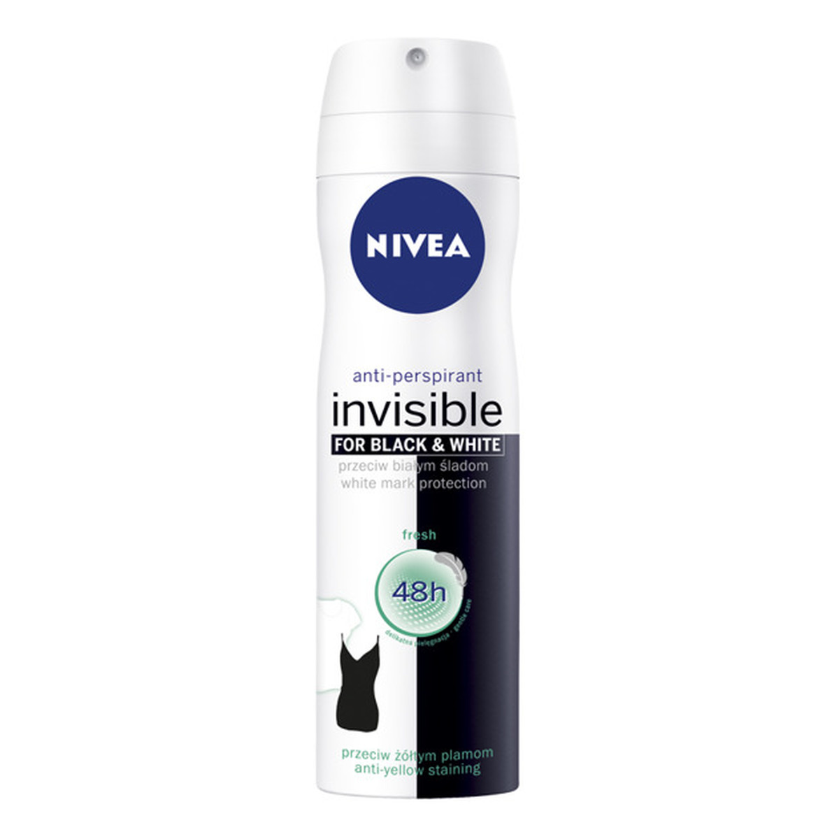 Nivea Invisible for Black & White Fresh 48h Antyperspirant WSprayu 150ml