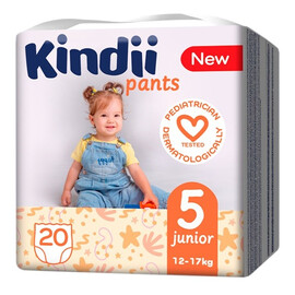Kindi pielucho-majtki junior rozmiar 5 (12-17 kg) 20 sztuk