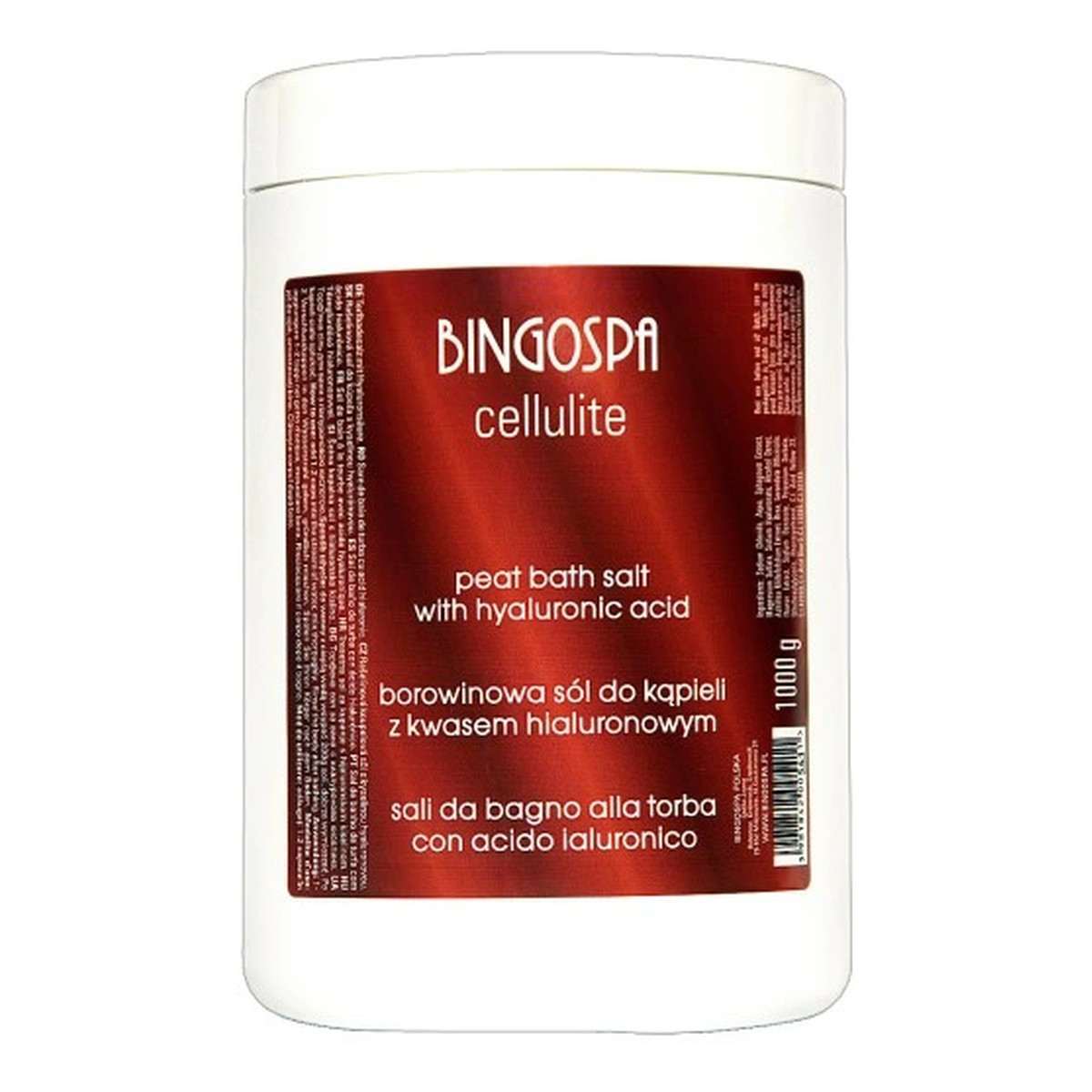BINGOSPA FITNESS Sól borowinowa z kwasem hialuronowym do kąpieli, okładów i peelingu 1000g