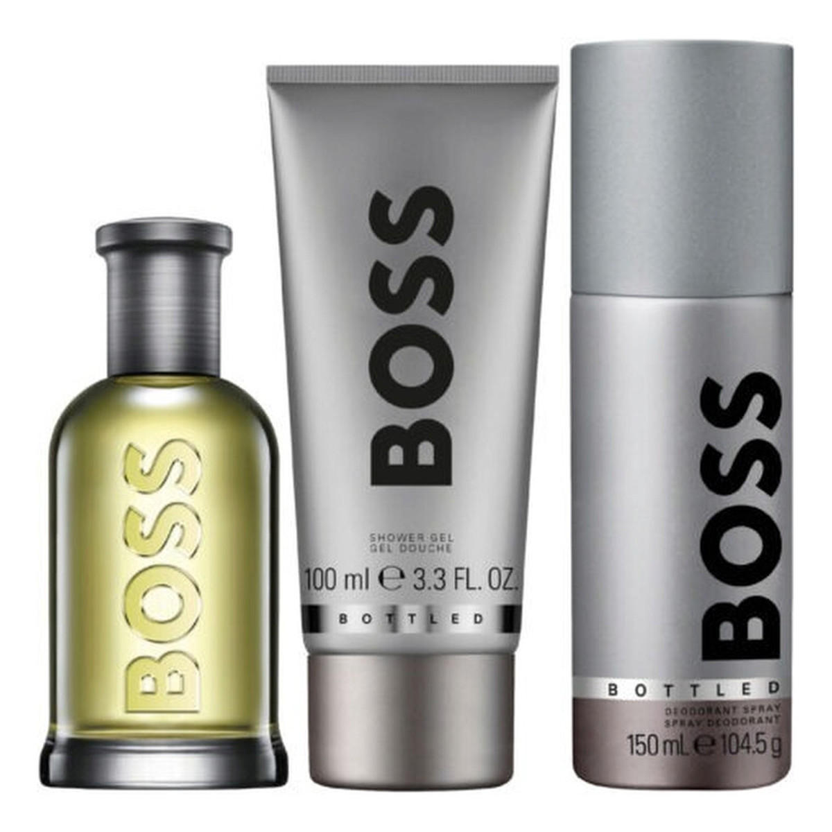 Hugo Boss Bottled Zestaw woda toaletowa spray 100ml + żel pod prysznic 100ml + dezodorant spray 150ml