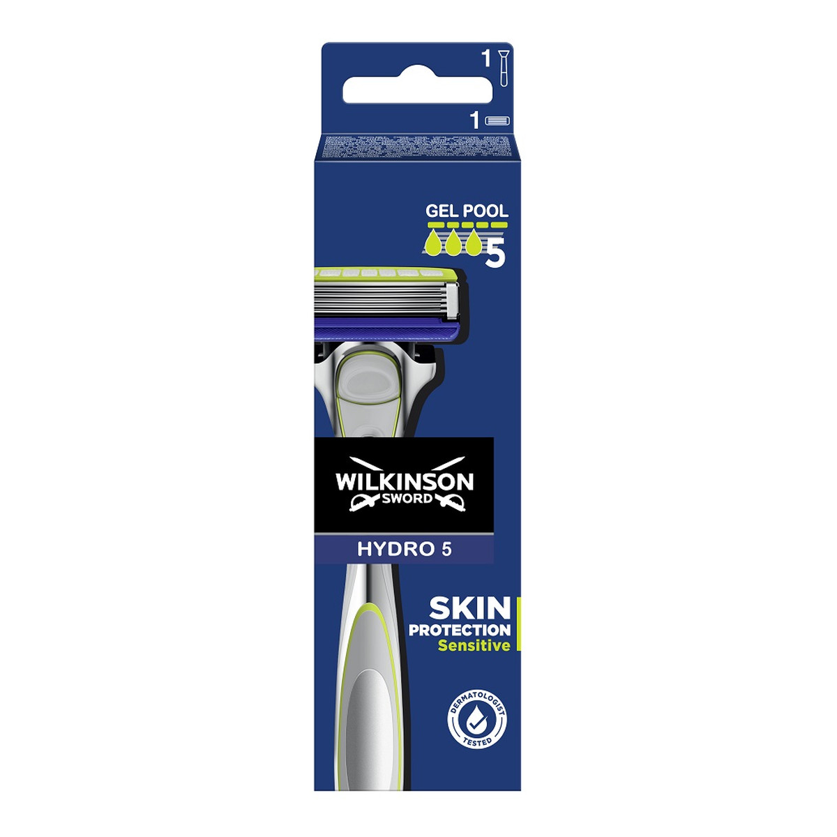Wilkinson Hydro 5 Skin Protection Sensitive Maszynka do golenia z wymiennymi ostrzami dla mężczyzn 1szt