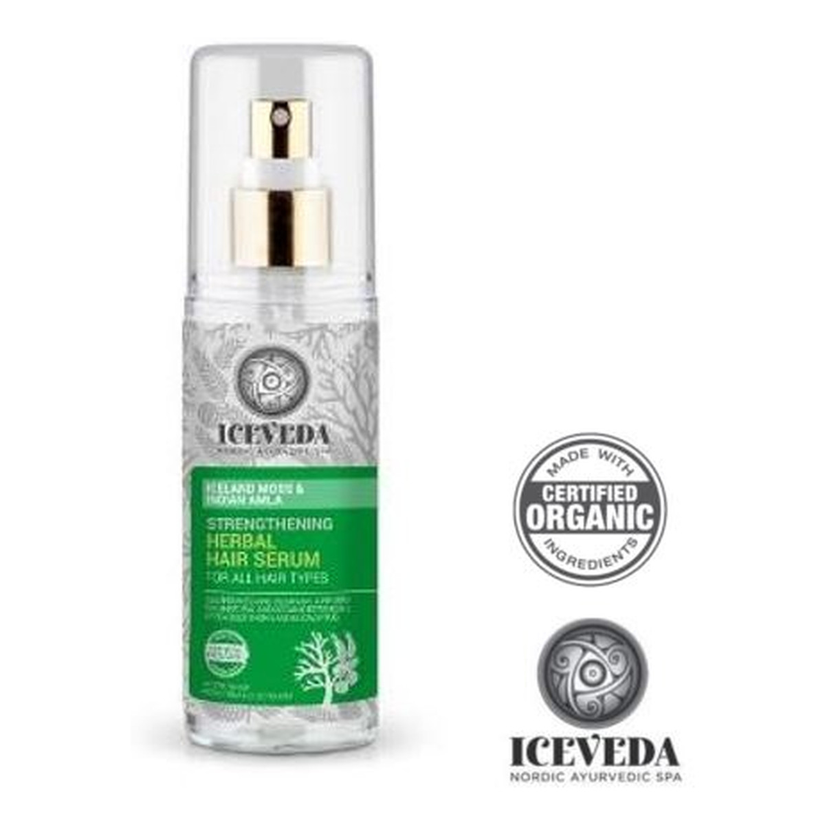 Iceveda Płucnica islandzka & Amla indyjska Wzmacniające serum ziołowe do wszystkich typów włosów 125ml