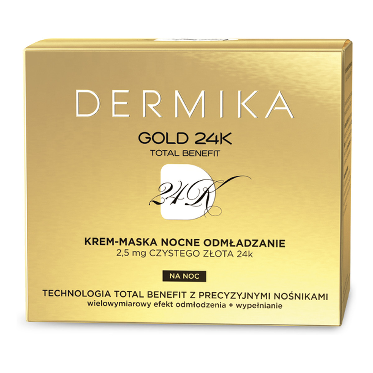 Dermika Gold 24K Total Benefit Krem - Maska Nocne Odmładzanie 50ml