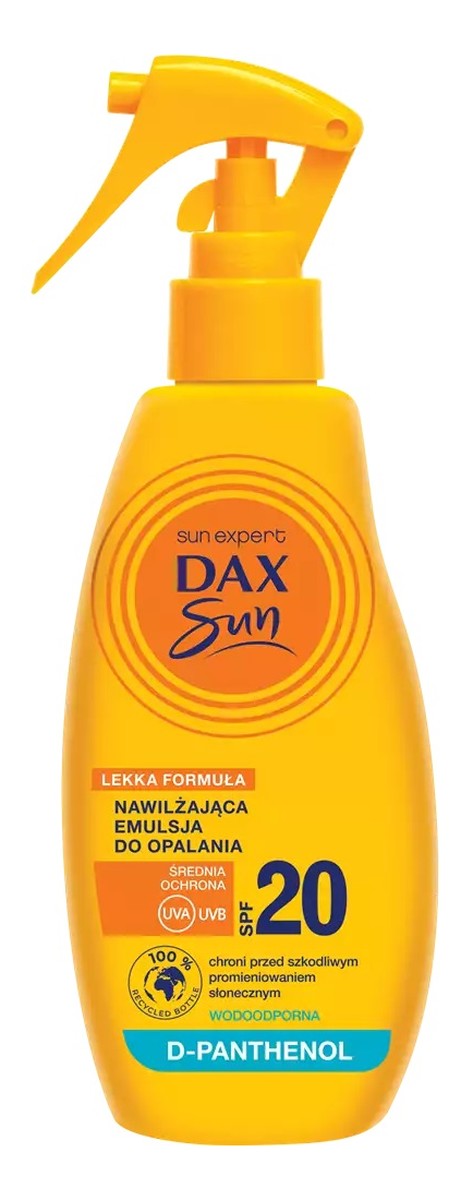 Emulsja do opalania w sprayu z d-pantenolem spf20