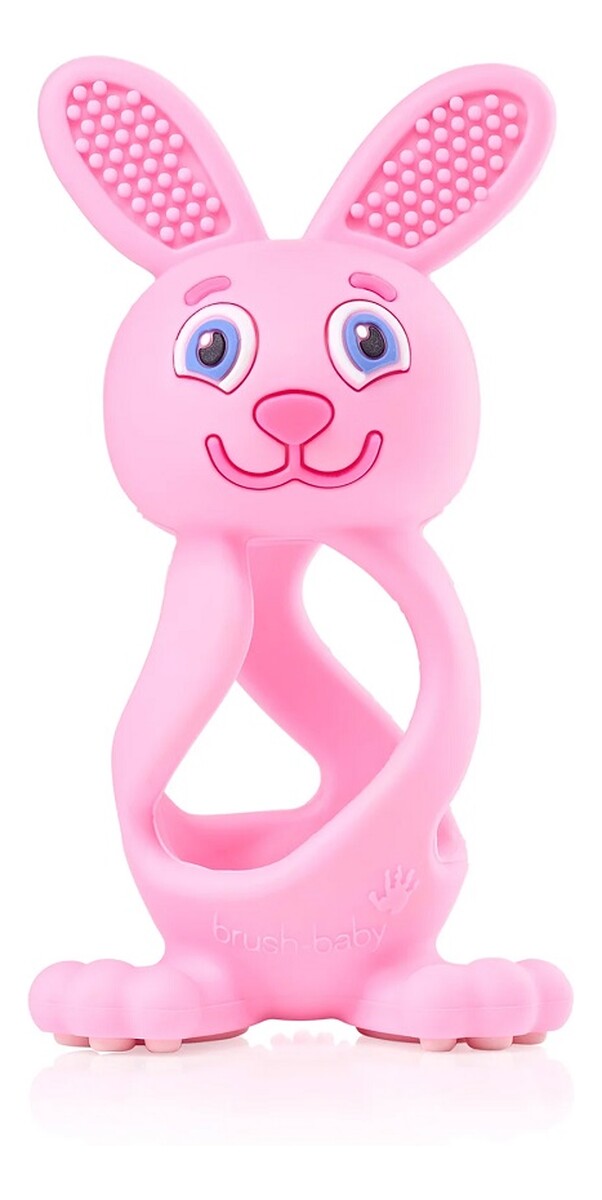 Bobbie bunny teether zabawka-gryzak dla niemowląt rose pink
