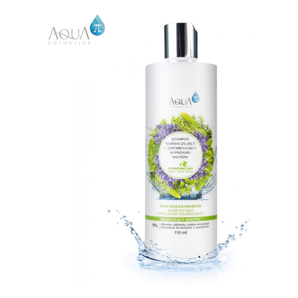 Aqua Pi Szampon normalizujący i zapobiegający wypadaniu włosów, zwiększający objętość 350ml