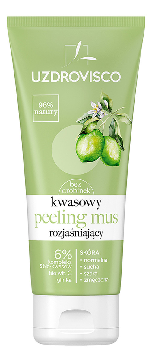 Bezolejowy kwasowy peeling mus rozjaśniający