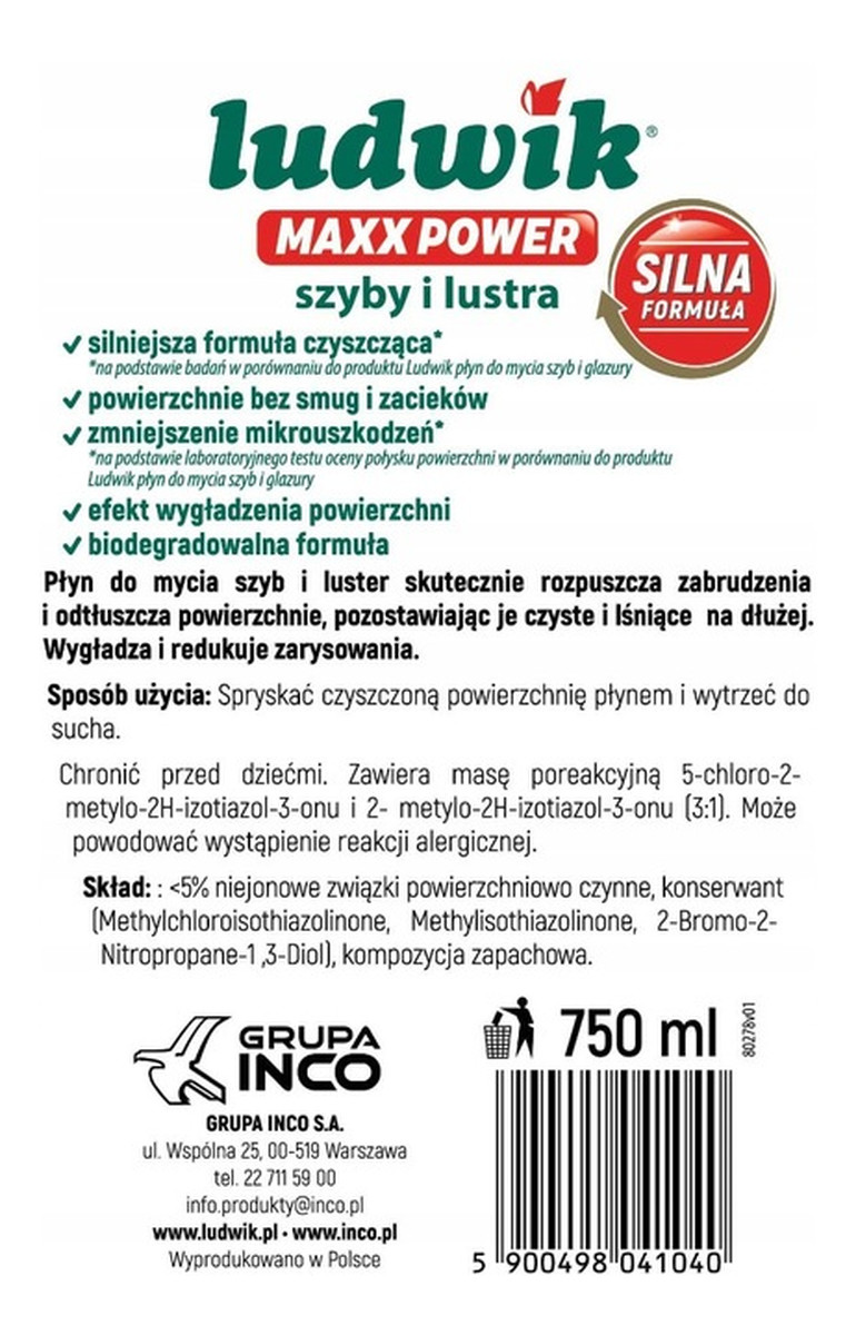 Płyn do Mycia Szyb i Luster Extra Mocny Spray