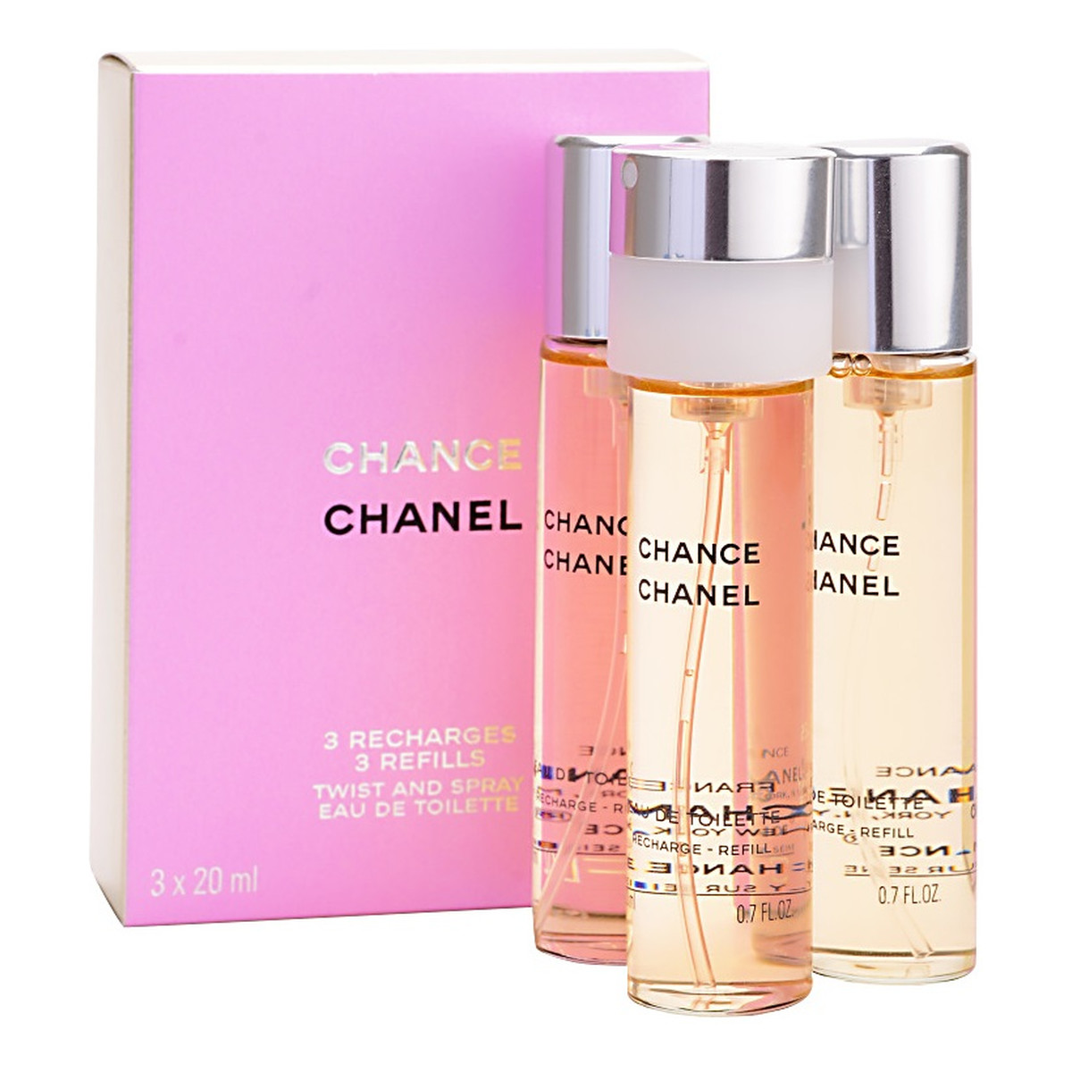 Chanel Chance woda toaletowa dla kobiet 3x20ml 20ml