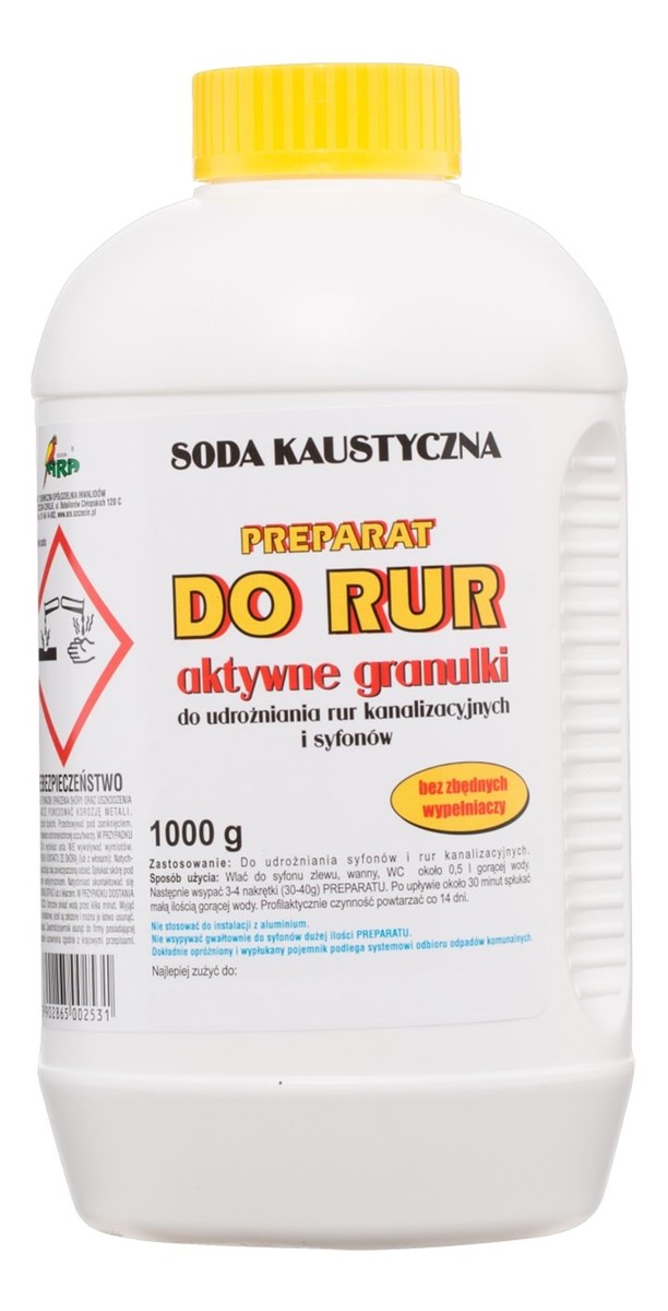 soda kaustyczna preparat do udrożniania rur