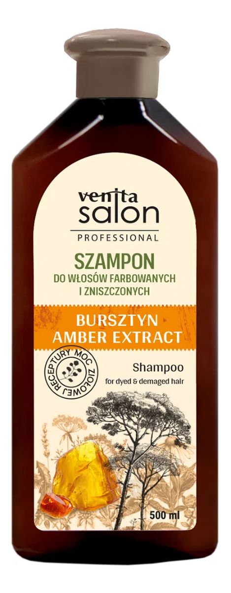 Salon professional szampon wzmacniający do włosów zniszczonych i farbowanych-bursztyn