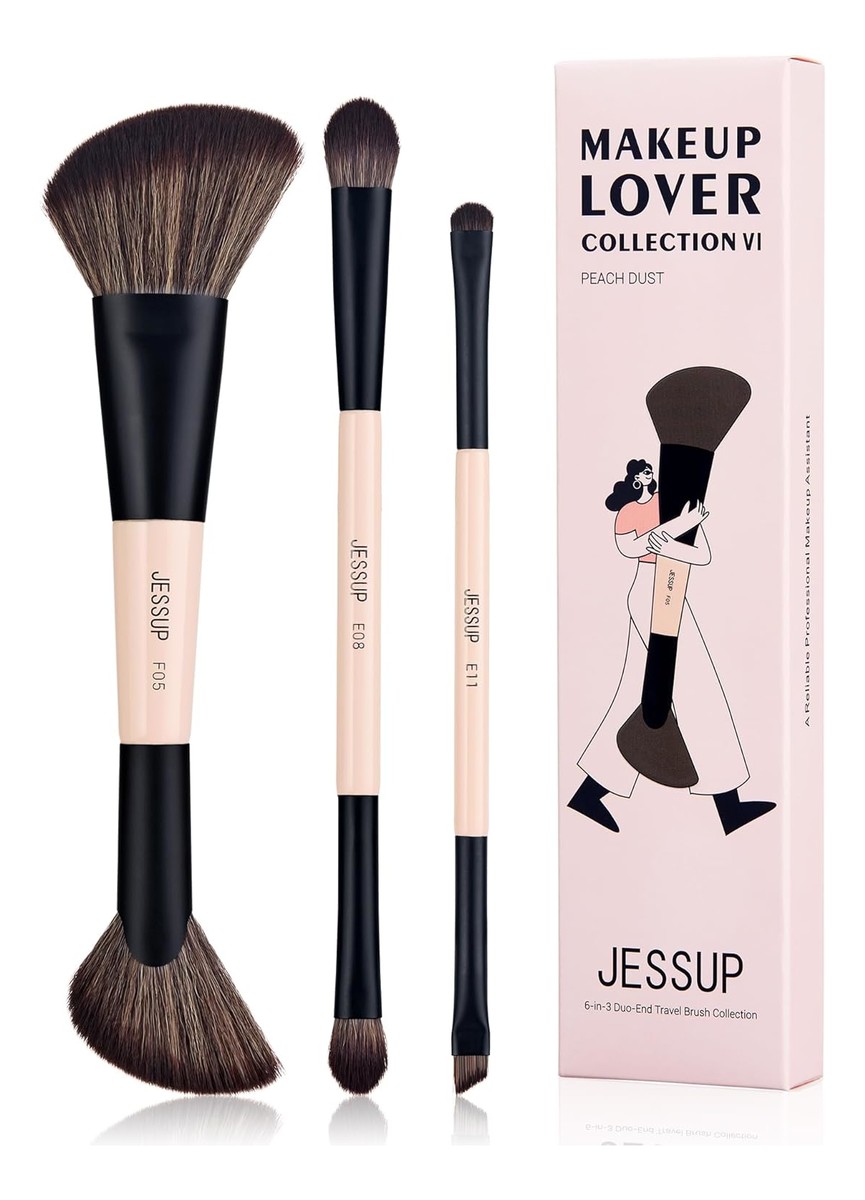 6-in-3 Duo End Zestaw 3 pędzli do makijażu
