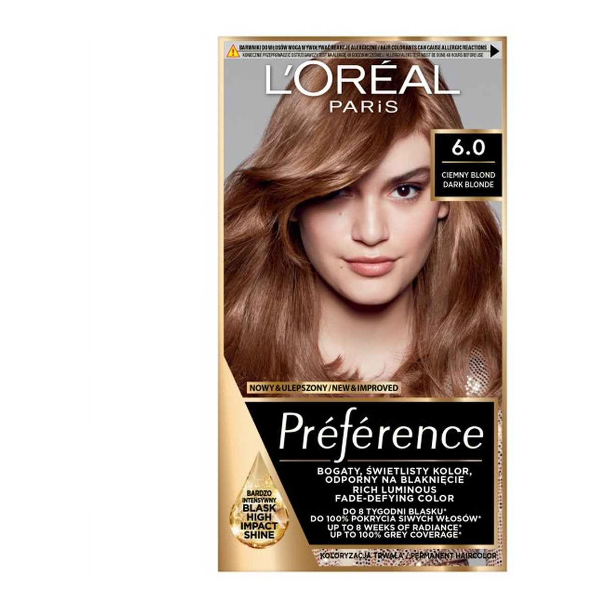 Loreal Preference farba do włosów 6.0 dark blonde