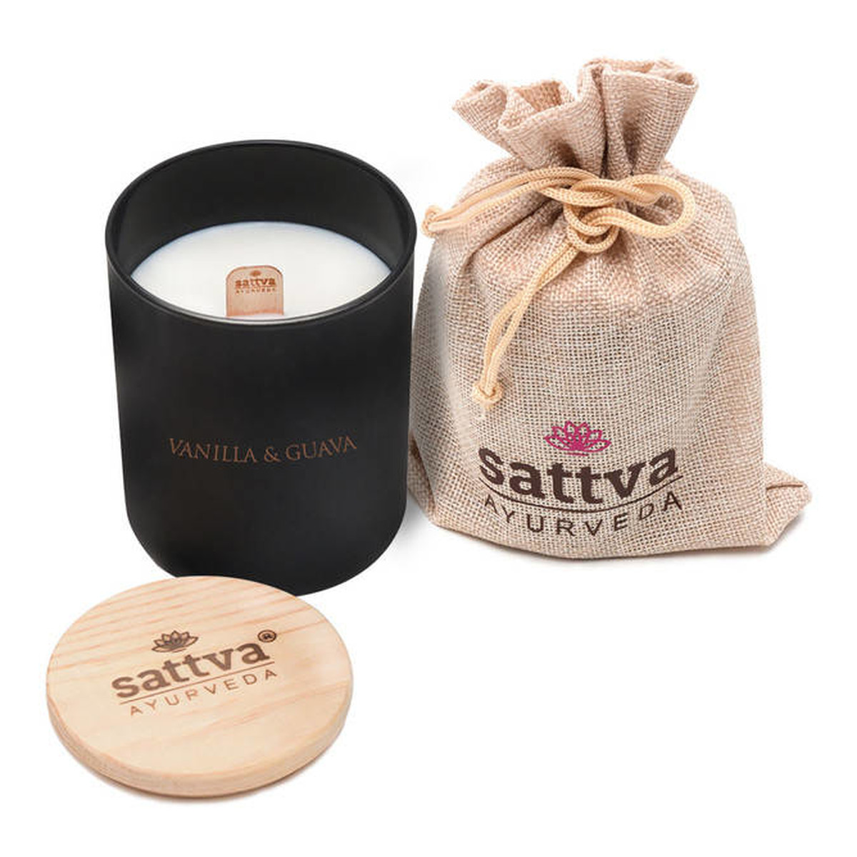 Sattva Świeca sojowa w szkle - Vanilla & Guava