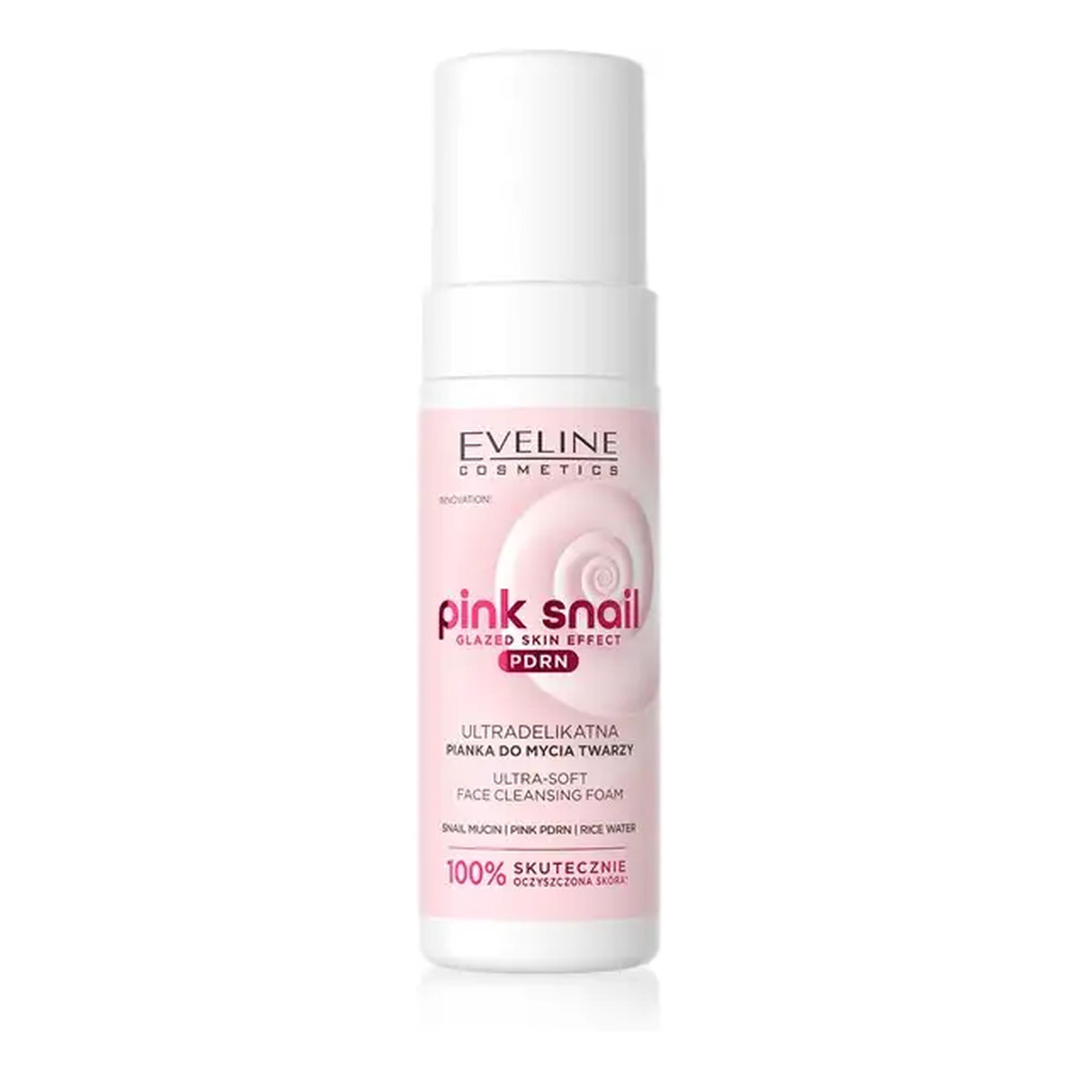 Eveline Pink Snail Glazed Skin Effect Ultradelikatna pianka do mycia twarzy 150ml