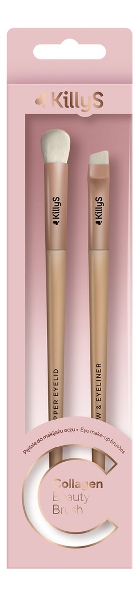 Collagen beauty brush pędzle do brwi i cieni 2szt