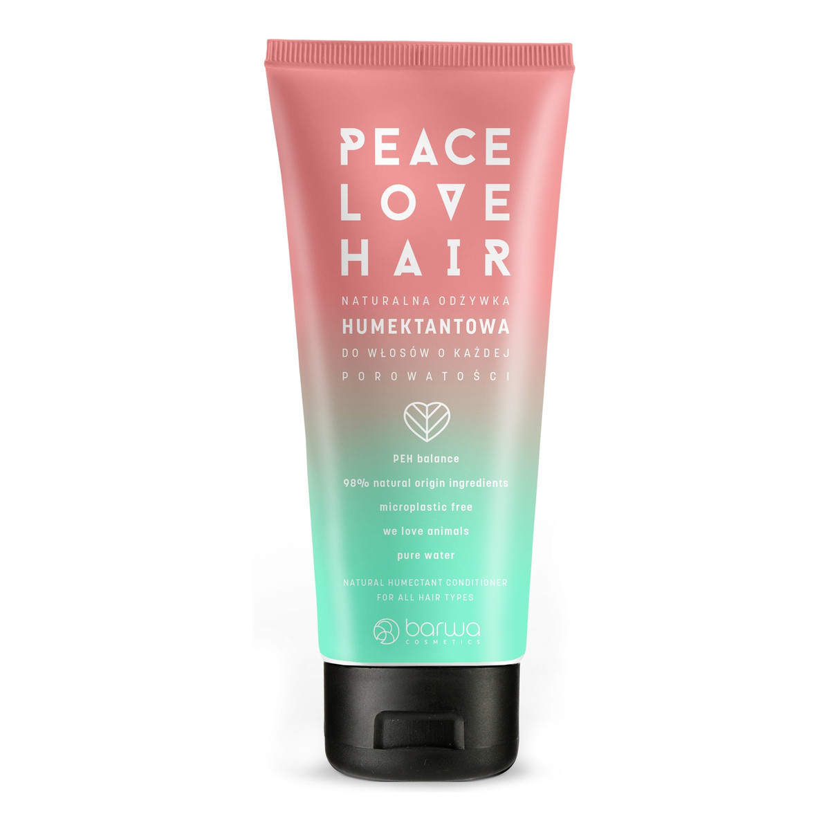 Barwa Peace Love Hair Naturalna Odżywka humektantowa do włosów o każdej porowatośc 180ml
