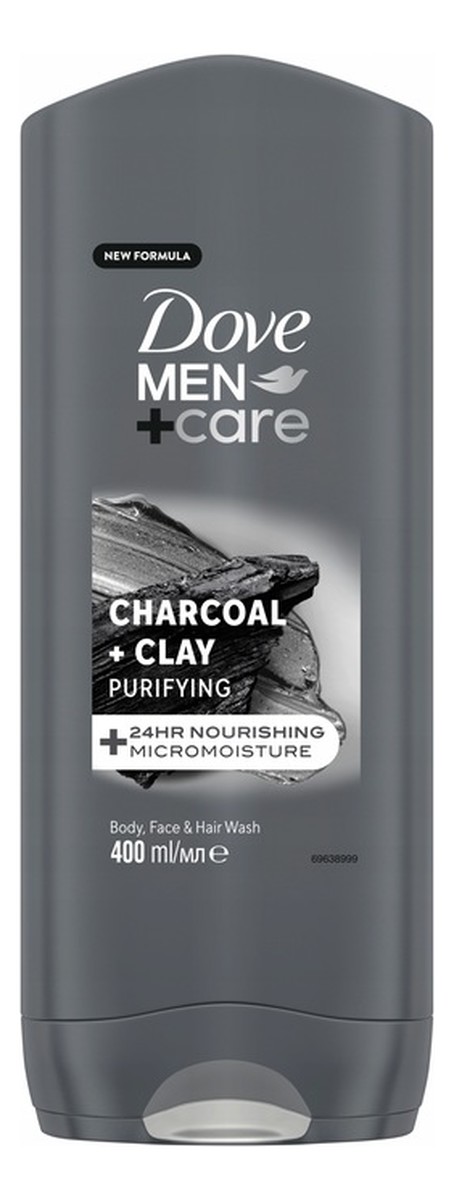 Charcoal Clay Żel pod prysznic z węglem aktywnym 4szt.