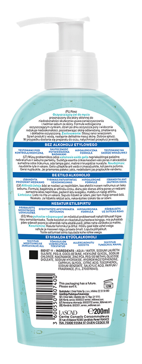Oczyszczający Żel Myjący Bez Mydła