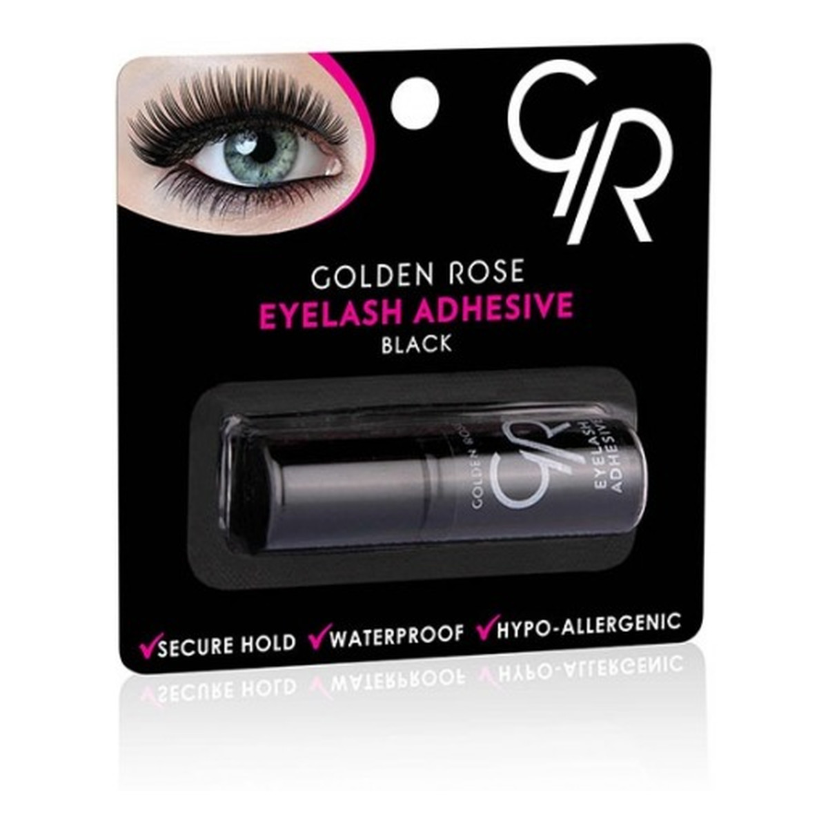 Golden Rose Eyelash adhesive wodoodporny czarny klej do rzęs 3ml