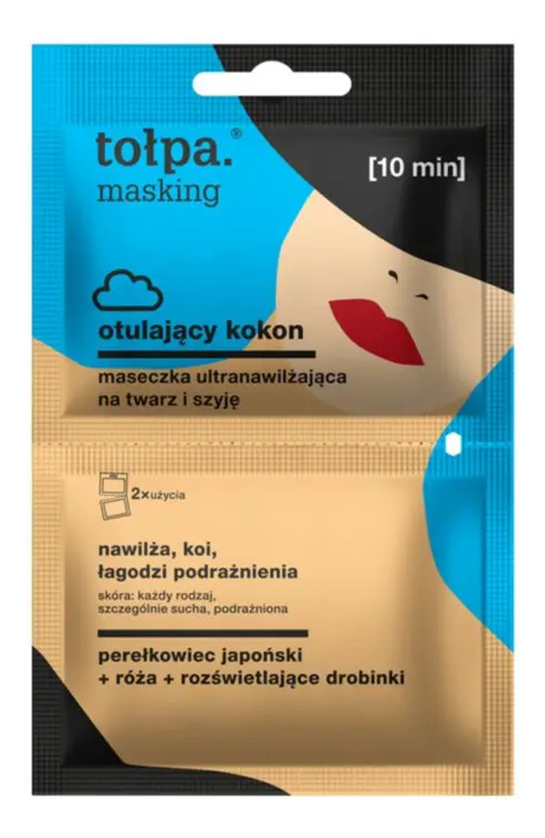 Otulający kokon maseczka ultra nawilżająca na twarz i szyję