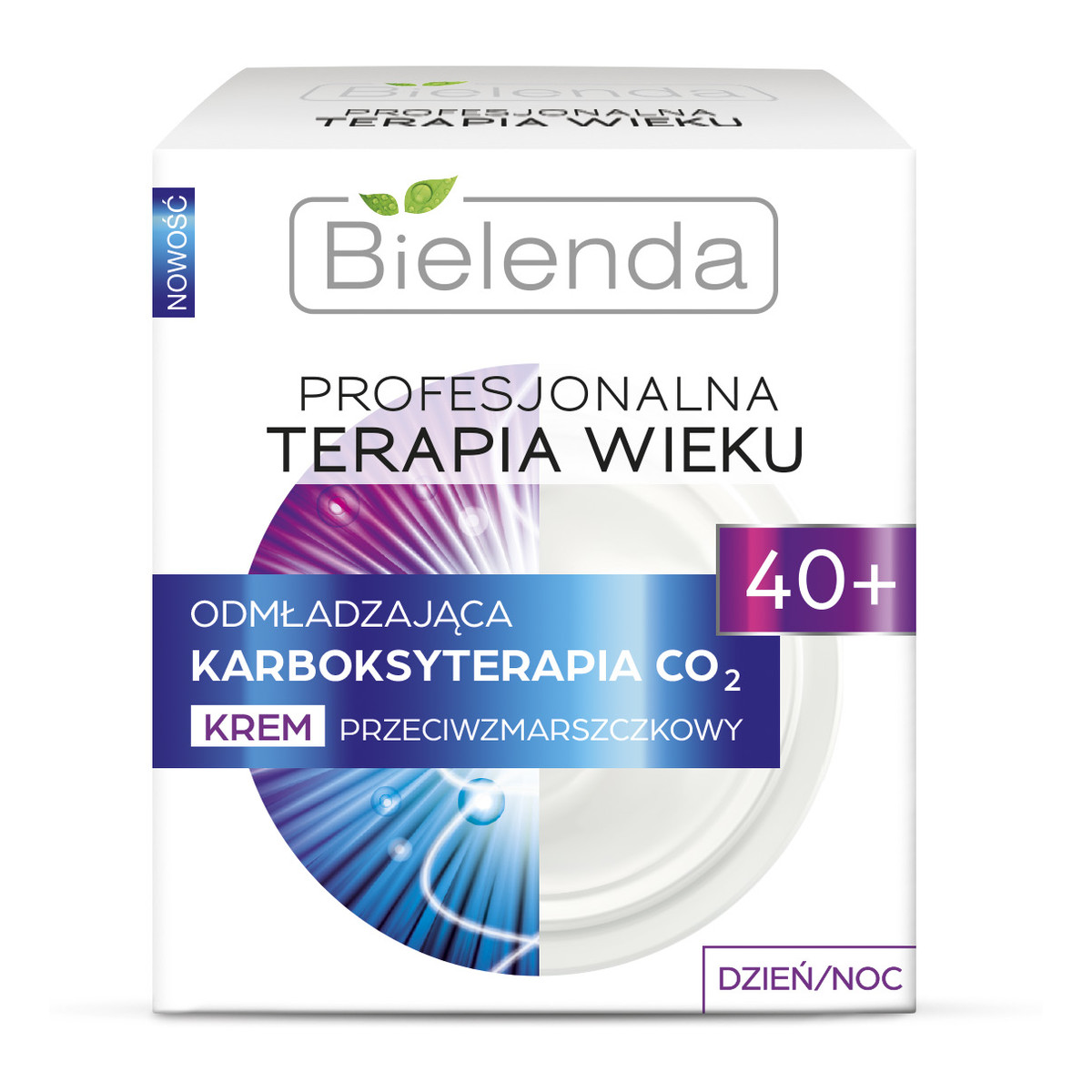 Bielenda Profesjonalna Terapia Wieku Odmładzająca Karboksyterapia CO2 40+ Krem Przeciwzmarszczkowy Na Dzień i Na Noc 50ml