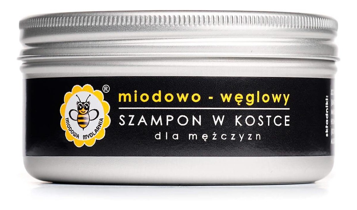 Szampon w kostce Miodowo-Węglowy