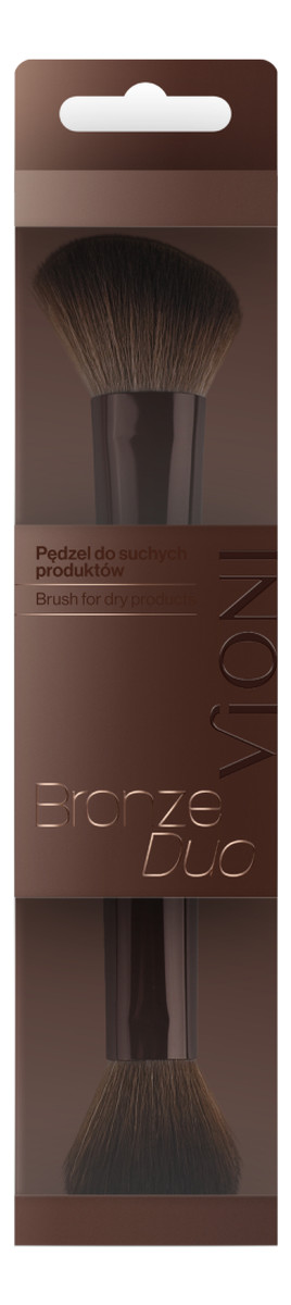 Bronze Duo pędzel do produktów suchych dwustronny