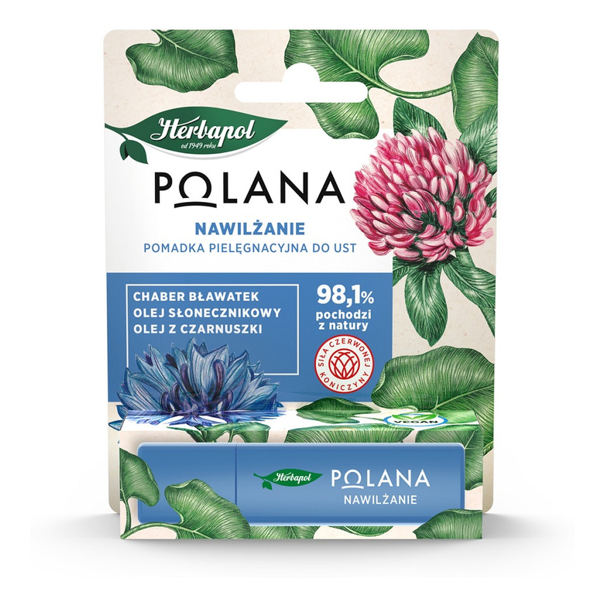 Herbapol Polana Nawilżanie pomadka pielęgnacyjna do ust 4.7g