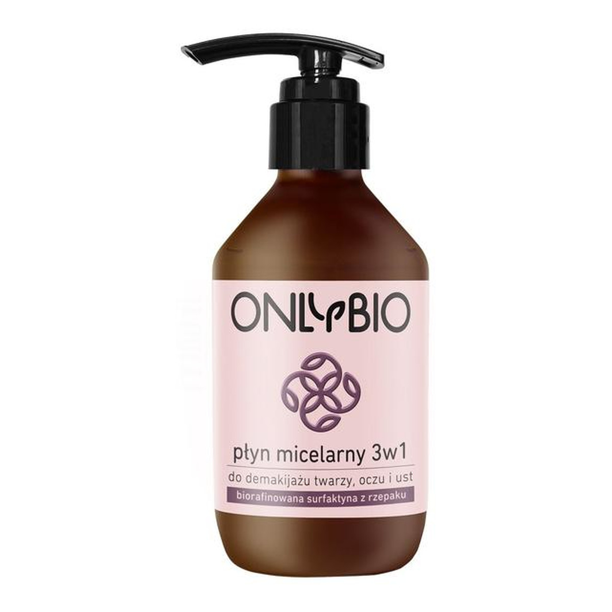 OnlyBio Płyn micelarny do demakijażu twarzy oczu i ust 3w1 250ml