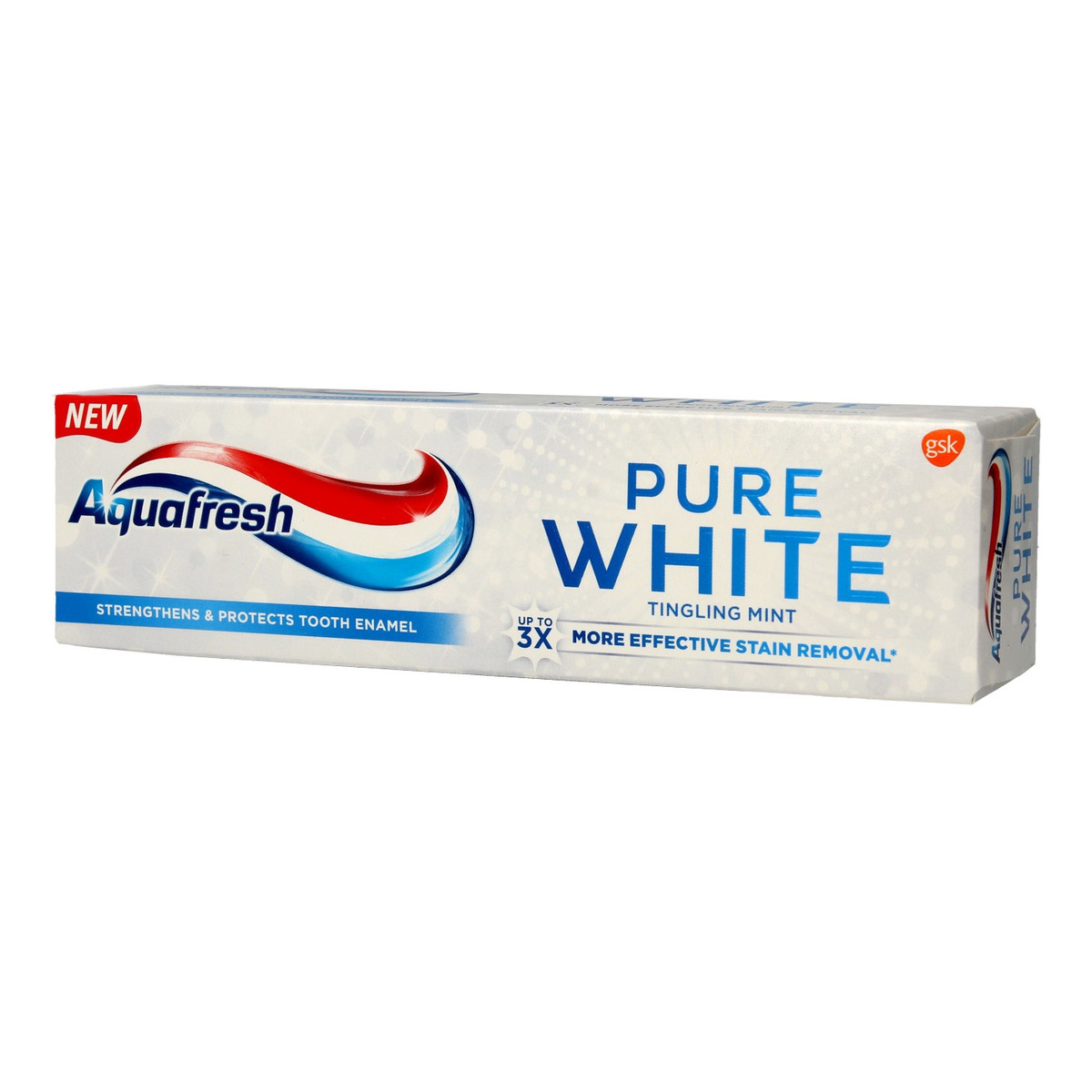 Aquafresh Pure White Tingling Mint Pasta do zębów z fluorkiem 75ml