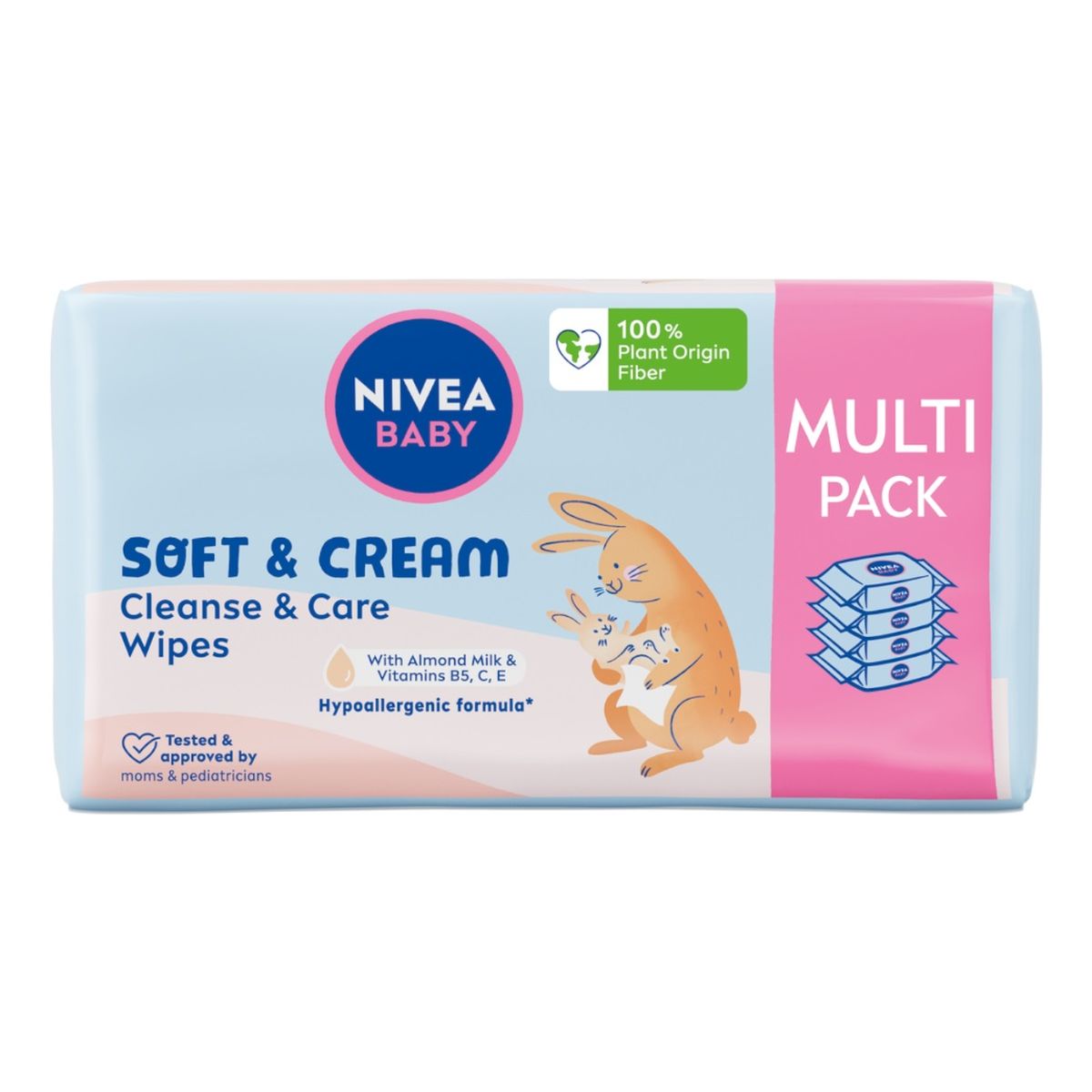 Nivea Baby soft cream chusteczki biodegradowalne 4x57szt