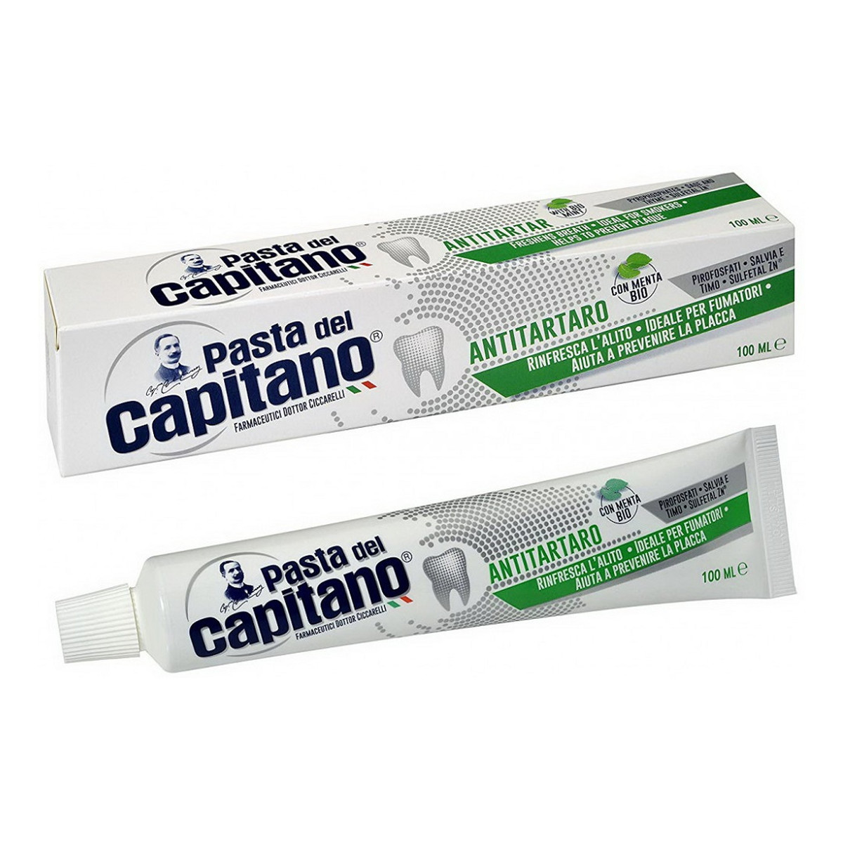 Pasta del Capitano Antitartaro Bio pasta do zębów z ekstraktem z szałwii i tymianku 100ml
