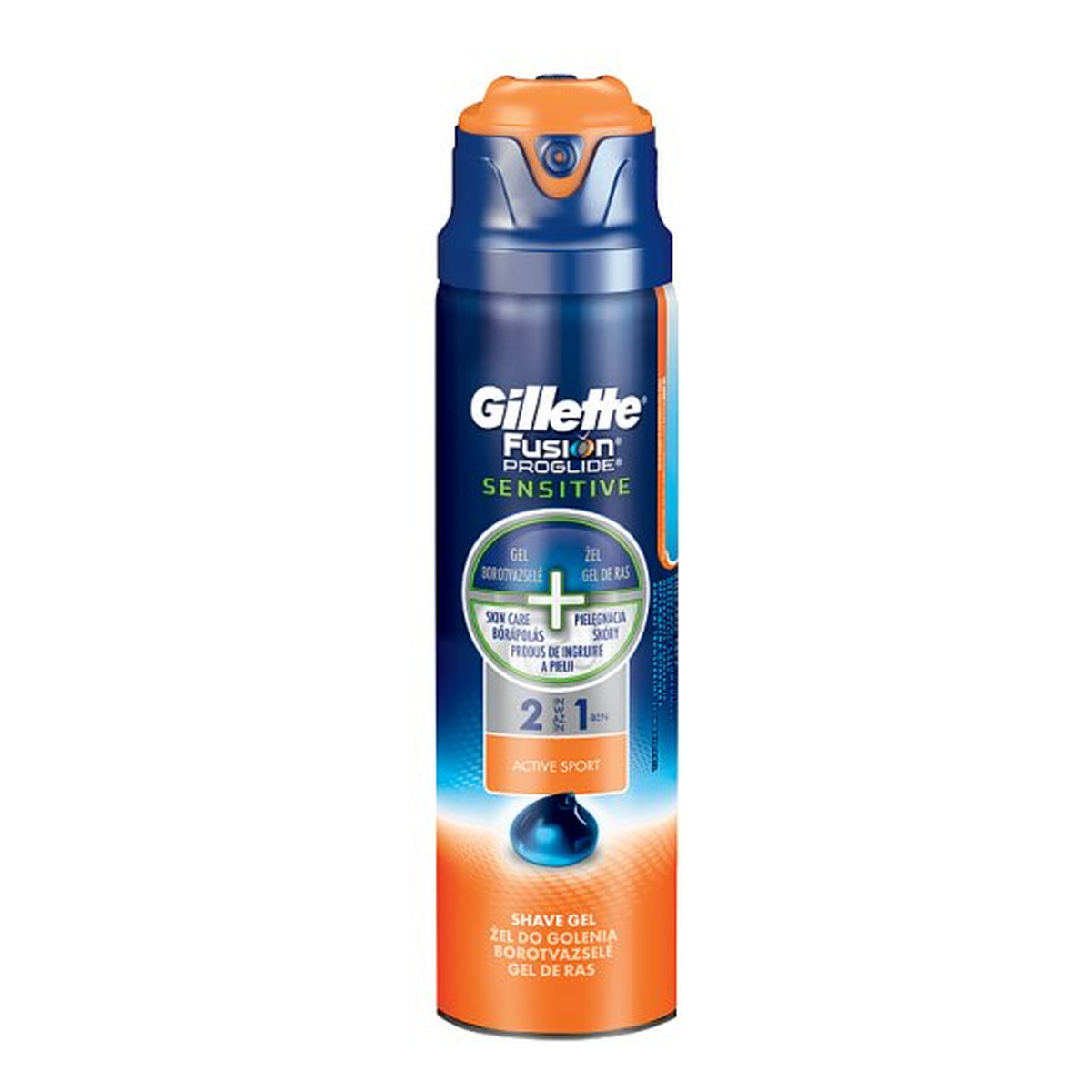Gillette Fusion Proglide Sensitive Pianka Do Golenia 2w1 Active Sport 250ml