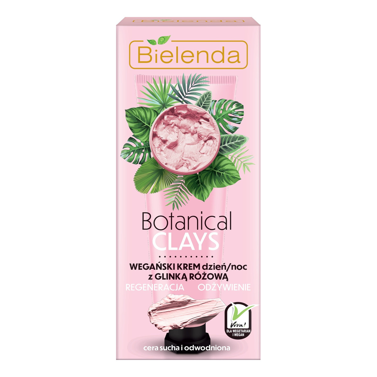 Bielenda Botanical Clays Wegański Krem na dzień i noc z różową glinką 50ml