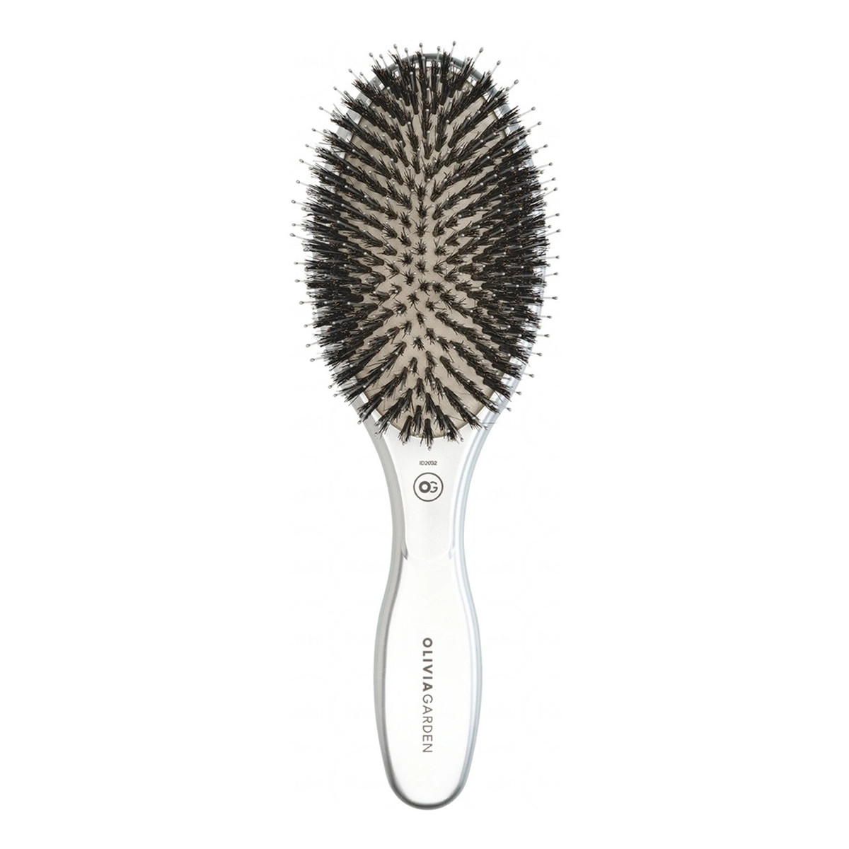 Olivia Garden Expert Care Oval Boar & Bristles Silver Szczotka do włosów z włosiem z dzika