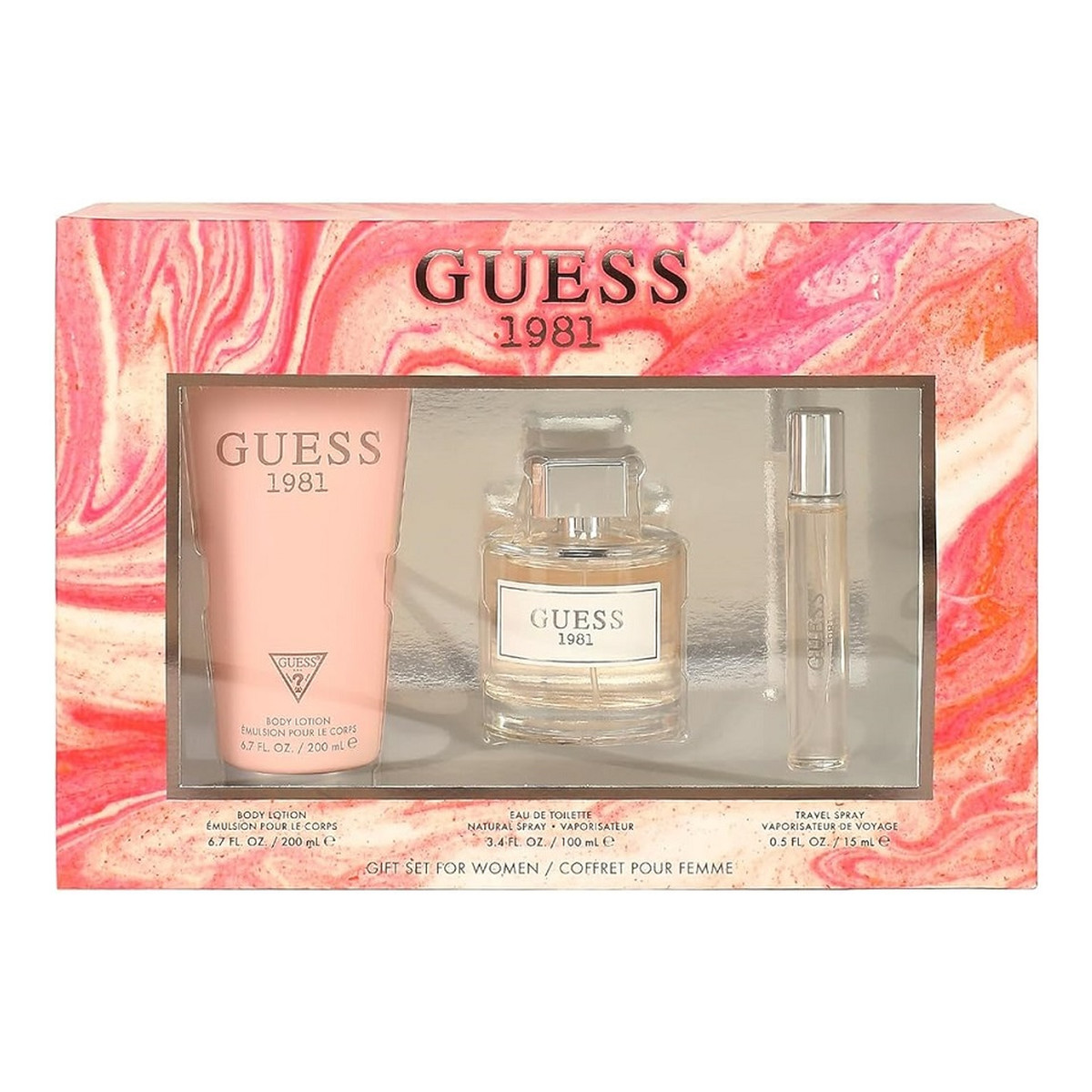 Guess 1981 Zestaw woda toaletowa spray 100ml + woda toaletowa spray 15ml + balsam do ciała 200ml