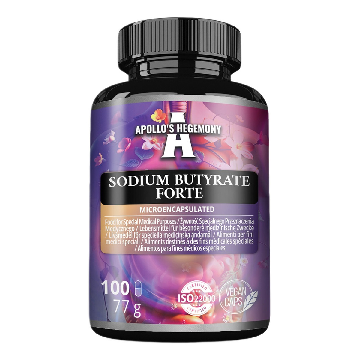 Apollo's Hegemony Sodium Butyrate Forte suplement diety 100 Kapsułek